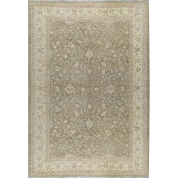 Bokara Rug Co., Inc. HandKnotted HighQuality Light Green and Ivory